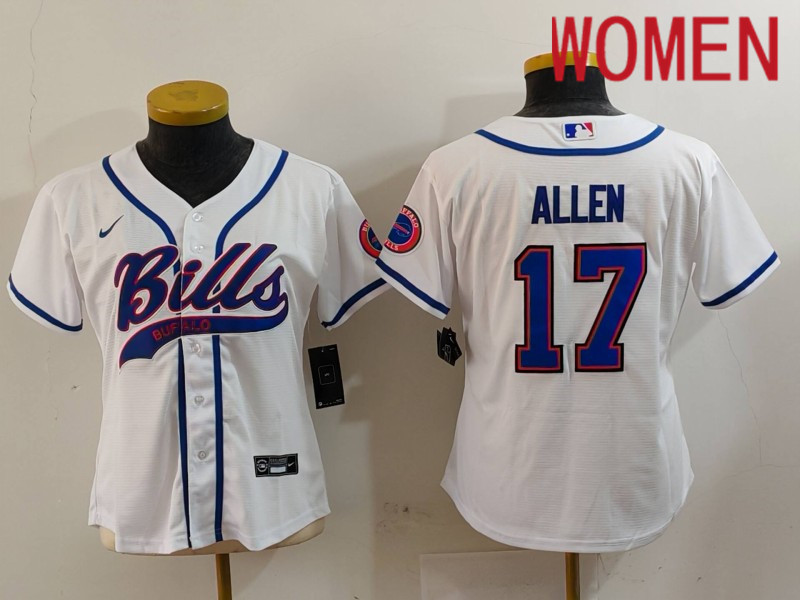 Women Buffalo Bills 17 Allen White Joint Name 2024 Nike Limited NFL Jersey style 912